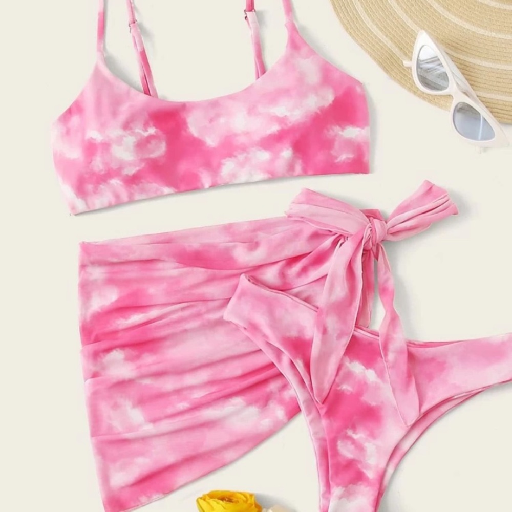 Pink Tie Dye Bikini Set